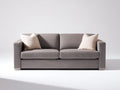 Sofá de 2 plazas tapizado de tela 180x90x85 cm - Gris - Brazos rectos y diseño moderno