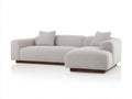 Sofá de esquina de tela 260x260x86 cm - beige claro - diseño moderno con chaise longue