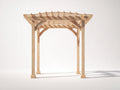 Pérgola de jardín de madera 300x300x250 cm color madera natural diseño abierto para exterior