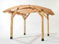 Pérgola de jardín de madera 300x300x250 cm - Madera natural - Diseño abierto con techo arqueado